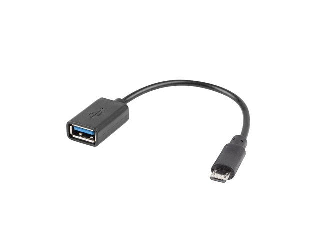 Lanberg Adaptador Micro Usb M Usb-A F 2.0 0.15m Otg Negro