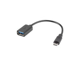 Lanberg Adaptador Micro Usb M Usb-A F 2.0 0.15m Otg Negro