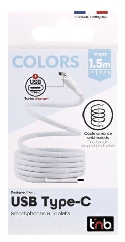 Tnb Cable De Funda Magnetica Usb-C A Usb-C - 1.5m - Blue