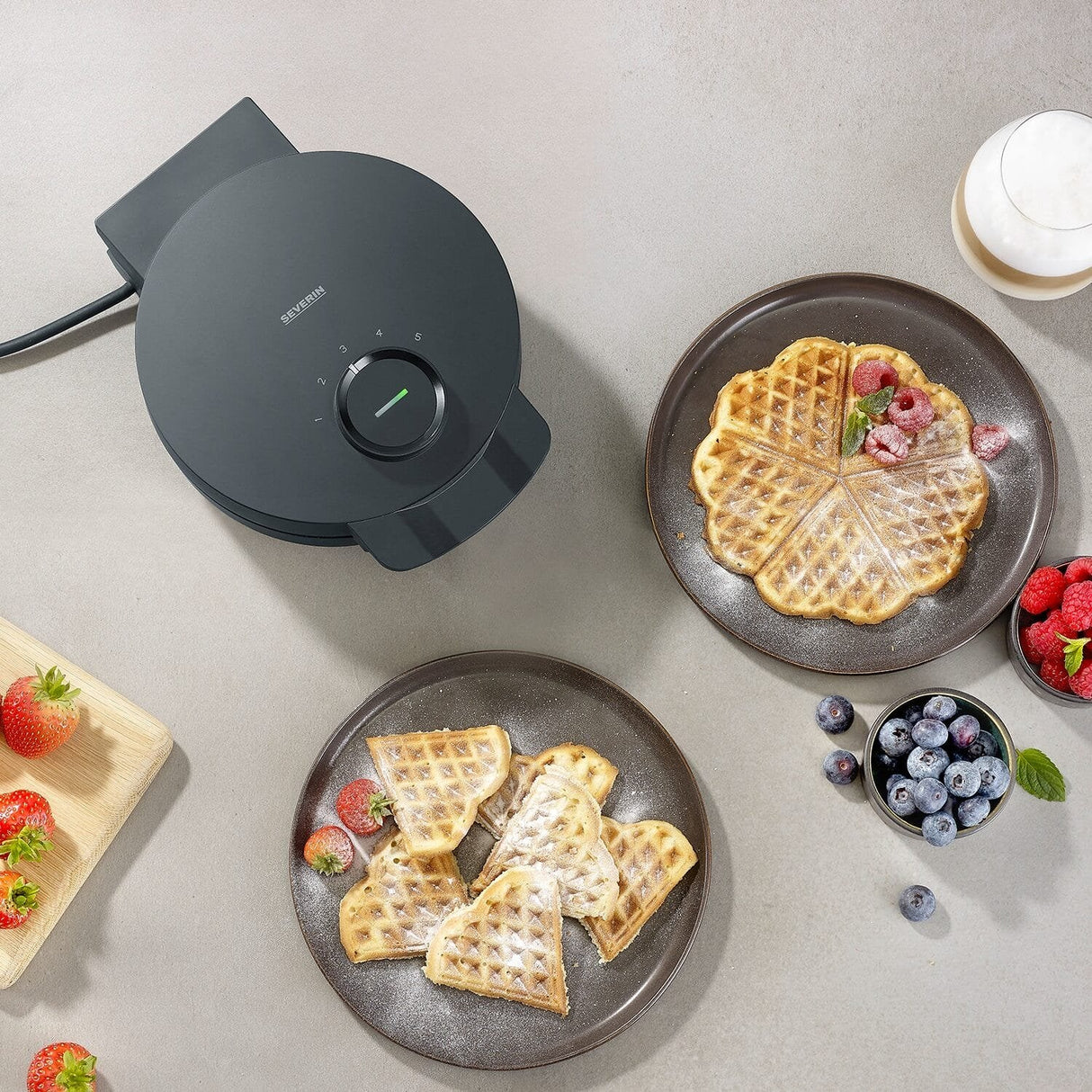 Severin Wa 2116 Waffeleisen Black Line