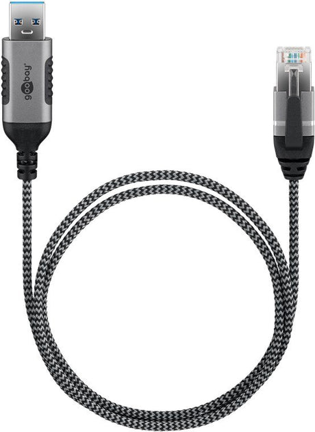 EAN 4040849743931 - Goobay 74393 cambiador de género para cable USB 3.0 type A RJ45 Negro, Plata imagen 4