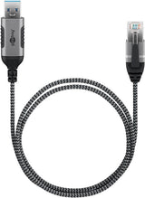 Cable De Adaptador Ethernet Goobay Usb-A 3.2 Gen1> Rj-45, Slim Black/Grey, 1 Metro 74393