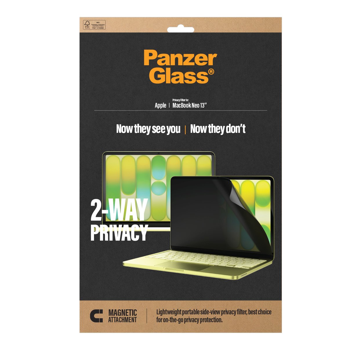 Panzerglass Apple Macbook Neo 13' Magn. 2-Way Privacy Pet