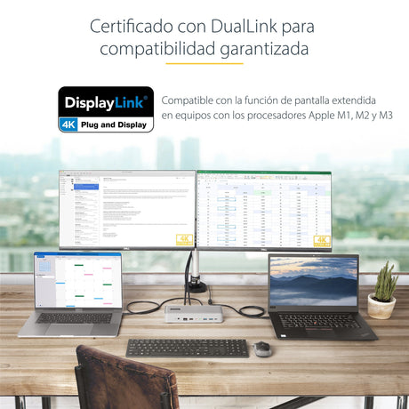 EAN 0065030898492 - StarTech.com 129UE-USBC-KVM-DOCK interruptor KVM Plata imagen 10