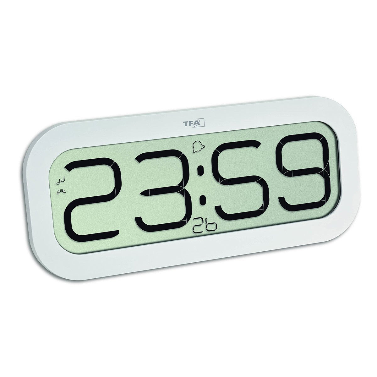 Tfa Radio-Reloj De Pared Digital Bimbam Blanco