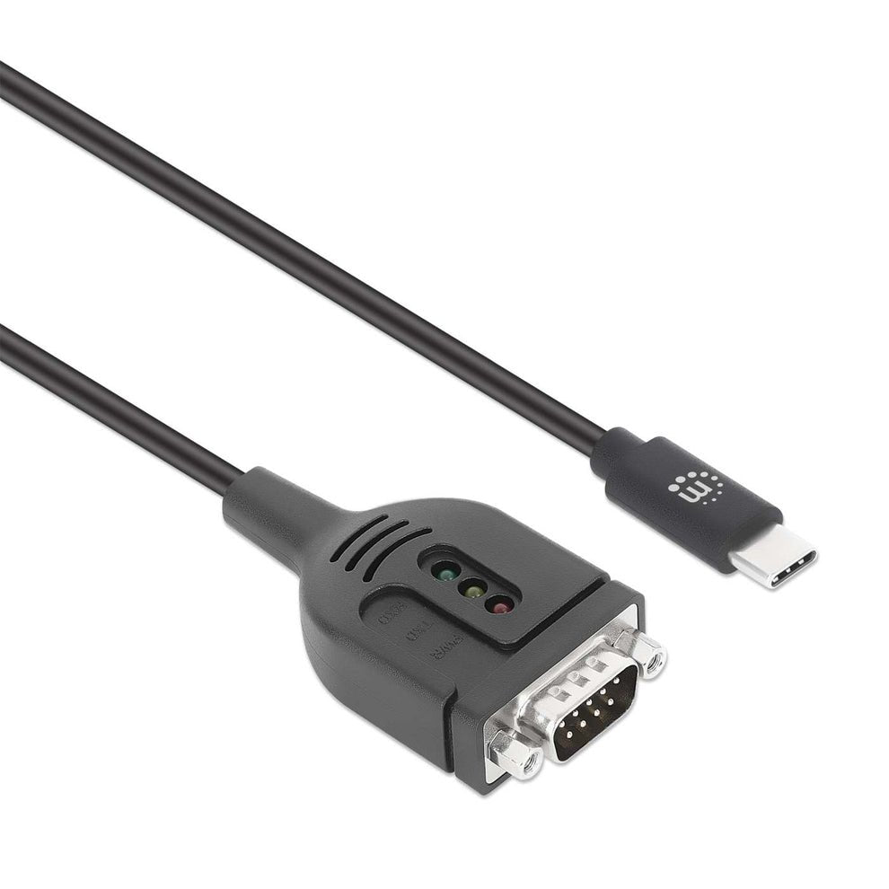 Manhattan Usb-C A Seriell Db9 Rs232 Adaptador Pl2303gt 1m