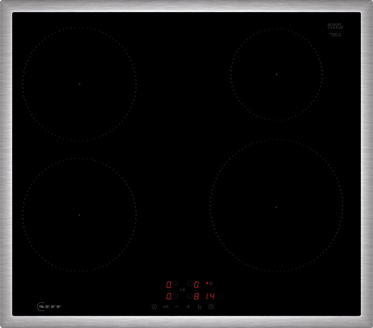 Neff T46sbe1l0 N 50, Hob Solticiente Solticiente De Acero Negro/Acerdado, 60 Cm T46sbe1l0