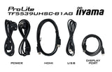 Monitor Iiyama 55 Tf5539uhsc-B1ag Touch  8ms,24/7,Dvi,Hdmi,Vga