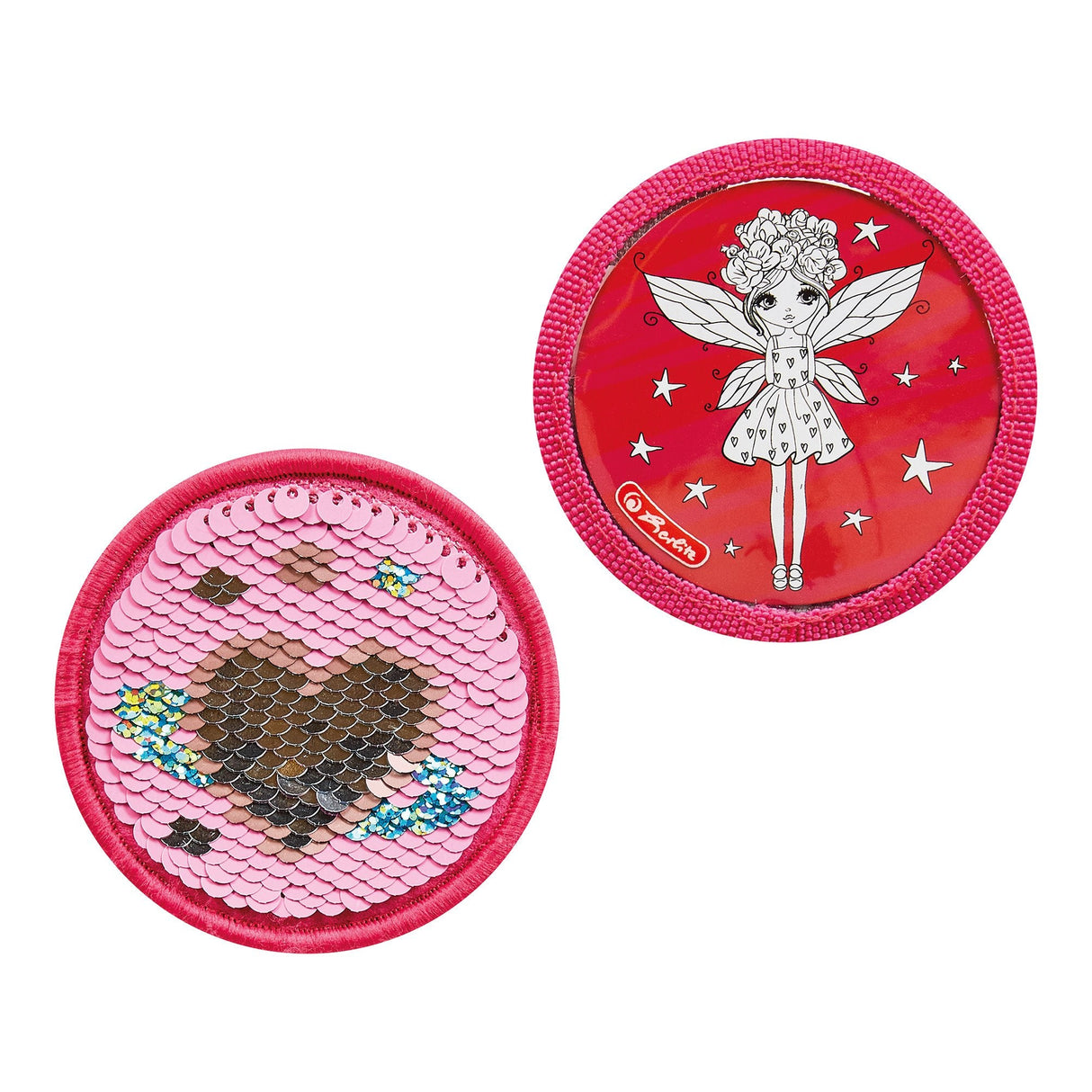 Herlitz Softlight Plus Stars&Strips Juego De Mochila Escolar Chica Poliéster Rosa, Rojo