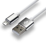 Cable Usb Everactive 1m - Blanco, Silicona, Soporte De Carga Rápida, 2,4a - Cbs-1mw