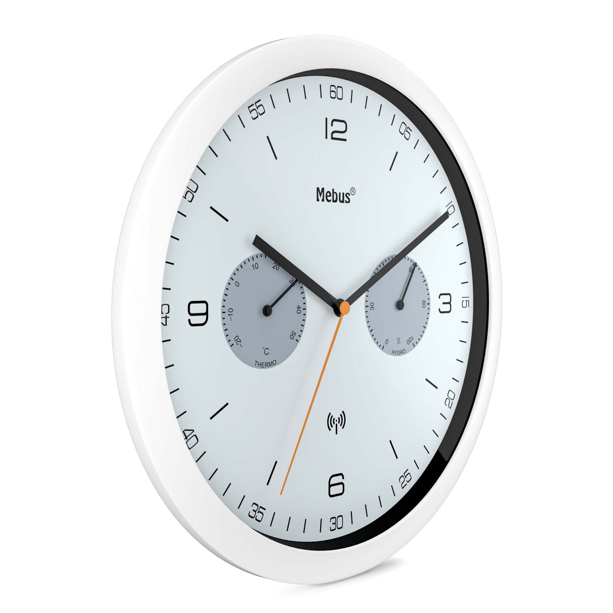 Reloj Mebus 52826  De Mesa O Pared Alrededor Negro, Gris, Blanco