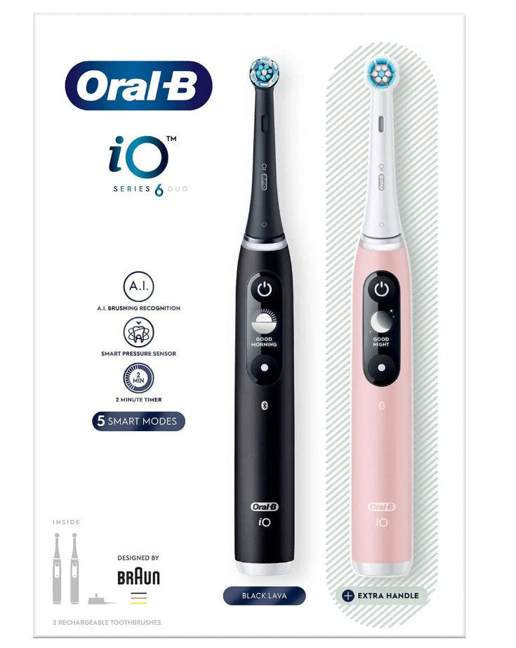 Cepillo Oral-B Io 6 Adulto  Dental Giratorio Negro, Rosa