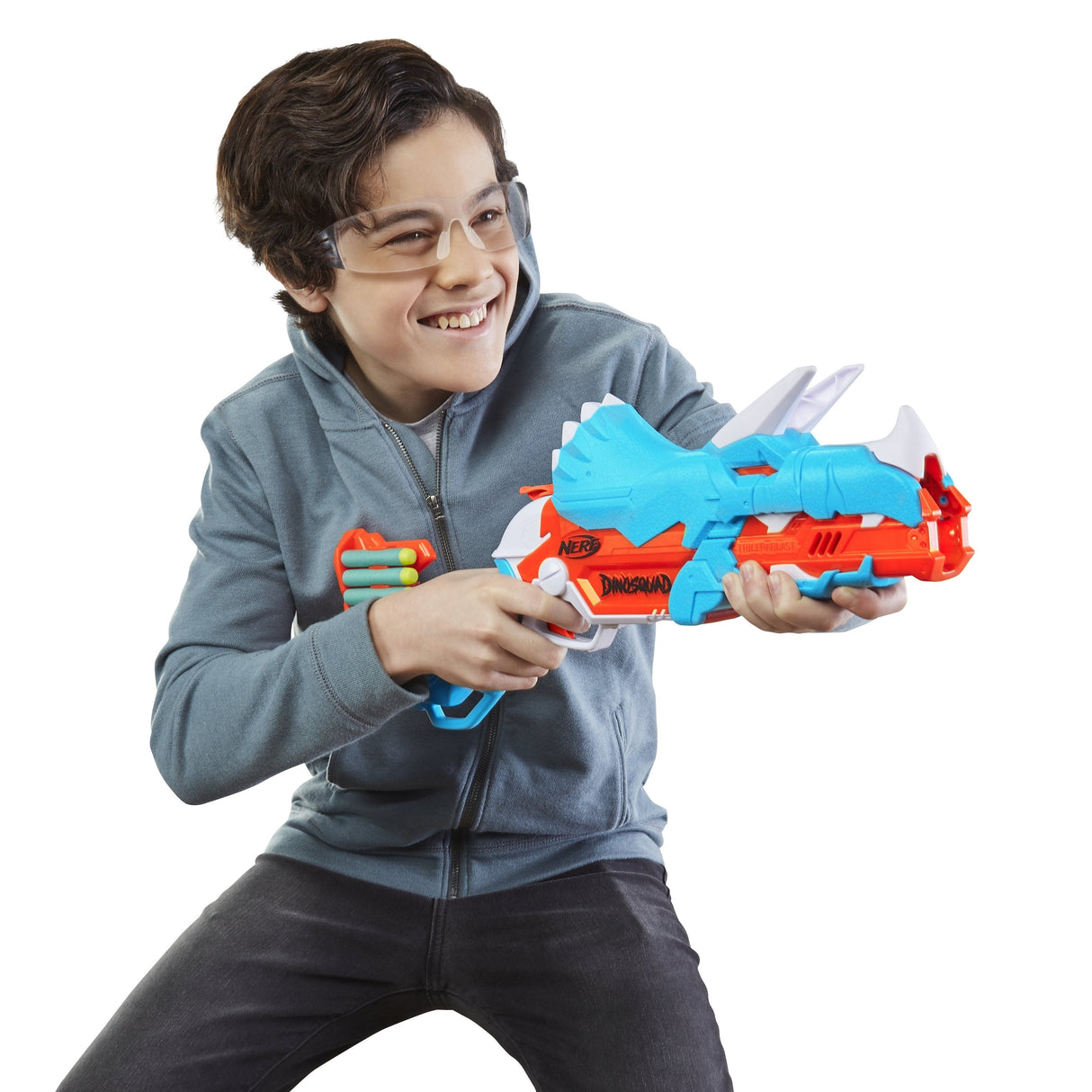 Pistola Nerf Hasbro Nerf Dinosquad Tricera Blast,  F0803eu4