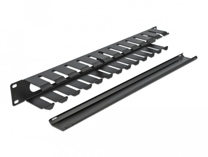 Digitus  19" Panel De Gestión De Cables Con 2 Aberturas 1 U Negro