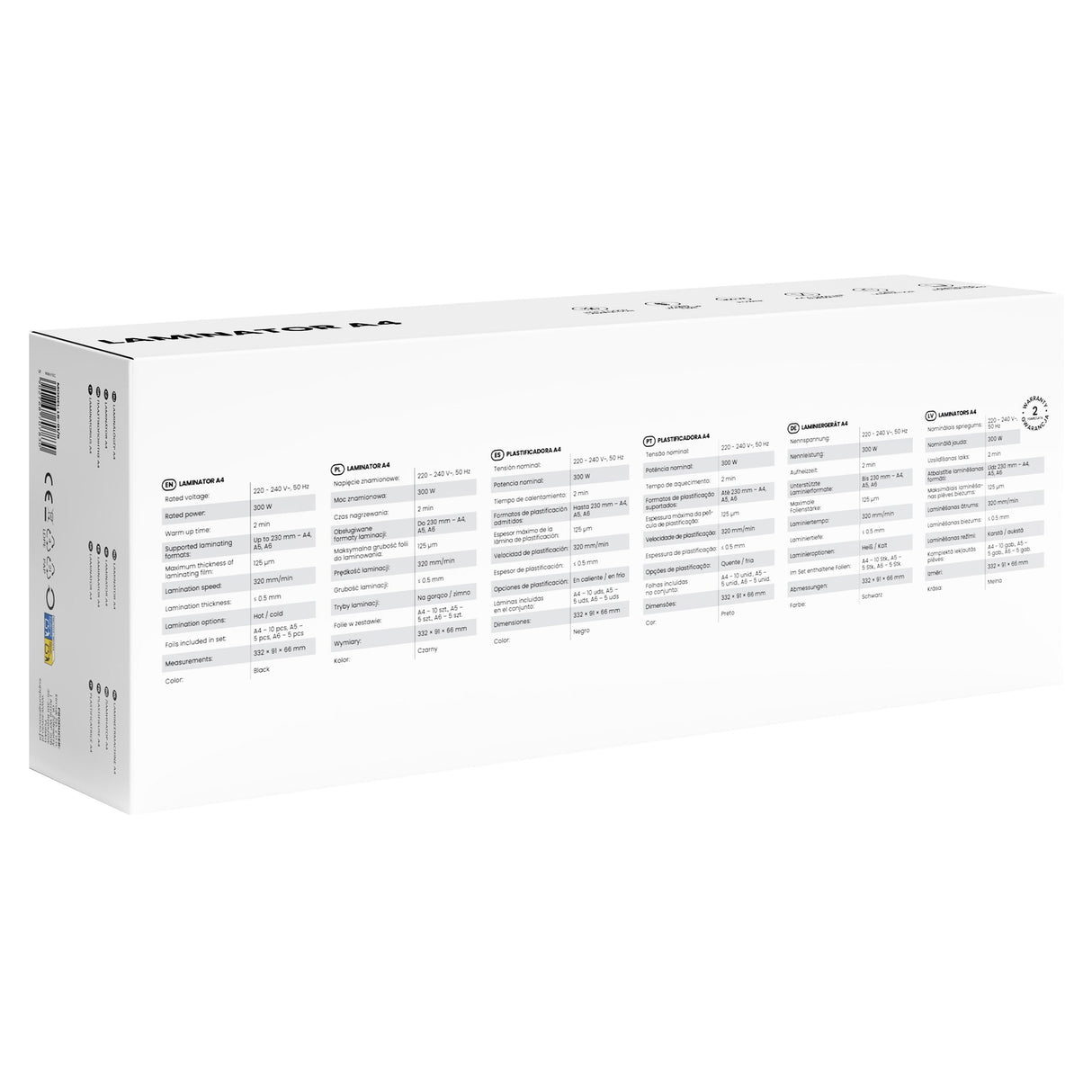 Savio Lr-01/B Laminador Plastificadora En Frío/Caliente 320 Mm/Min Negro