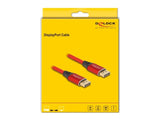 Delock 80632 Cable Displayport 16k 60 Hz 2 M Rojo Metal