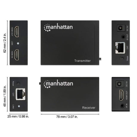 EAN 0766623207461 - Manhattan 207461 extensor audio/video Transmisor y receptor de señales AV Negro imagen 7