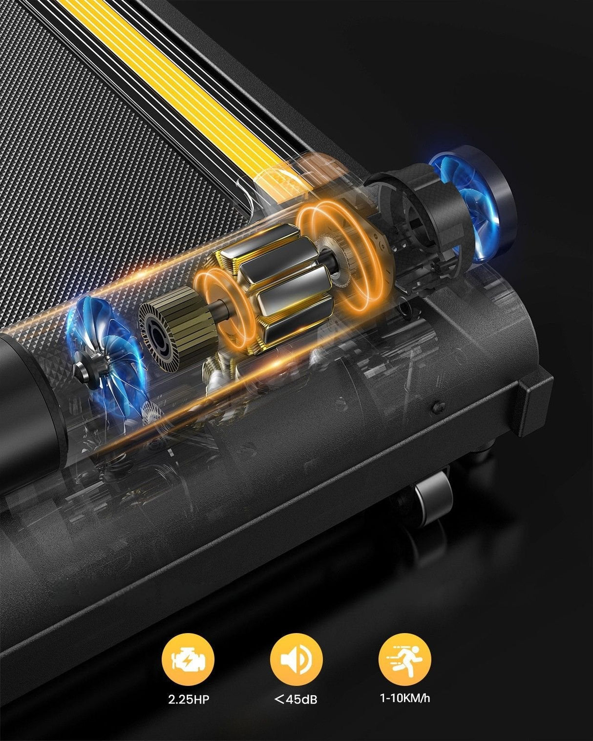 EAN 6975165000421 - Urevo Foldi Mini black cinta de correr 1002 x 410 mm 10 kmh imagen 8