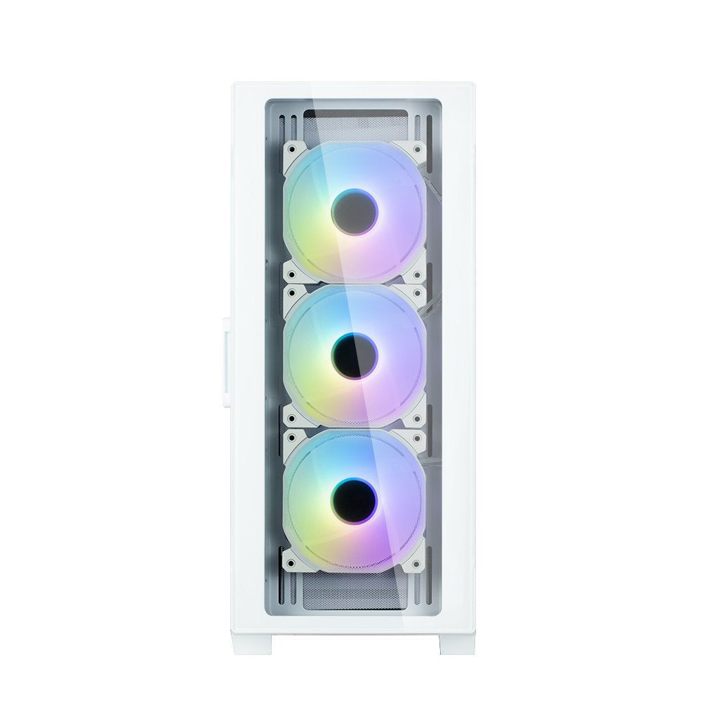 Caja Pc Zalman I3 Neo Tg Mid Tower White Rgb Fan X4