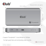EAN 8719214473495 - CLUB3D CSV-2563 hub de interfaz Thunderbolt 5 120000 Mbit/s Plata imagen 5