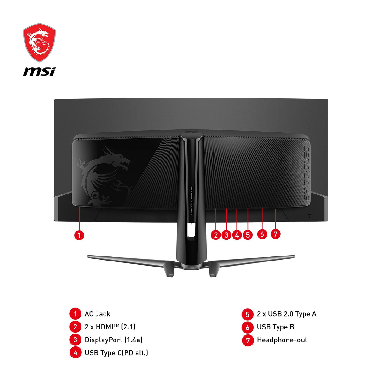 Monitor  Msi Mag 341cqpde Qd-Oled, Gaming  34,2  " Negro, Uwqhd, Qd-Oled, Curvo, Adaptive-Sync, Hdr, Panel De 175 Hz)