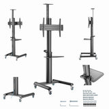 EAN 8716309129008 - Gembird TV Standfuß mit Rollen 37 - 100 TVS-70T-02 imagen 9