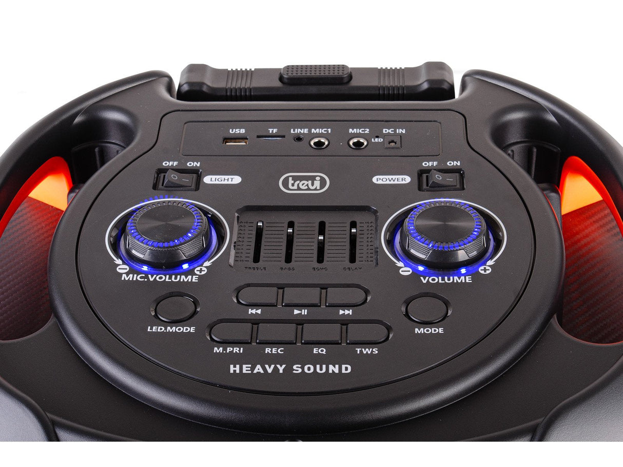 Altavoz Karaoke Trevi Xf 1400 Kb 100w Amplif Spkr+Aw+Trolley