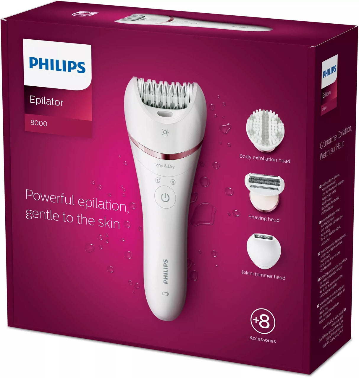 Philips 8000 Series Epilator Series 8000 Bre735/00 Depiladora Wet & Dry
