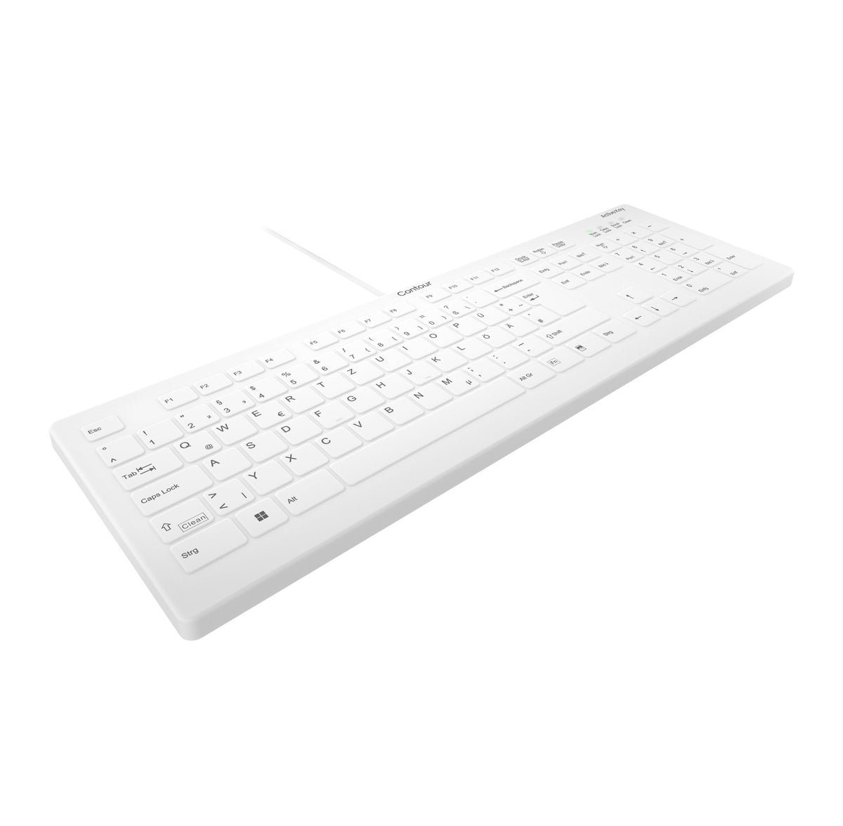 Contour Design Active Key Ak-C8112 Teclado Médico Usb Qwertz Alemán Blanco