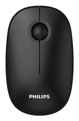Mouse Philips Wireless Spk7378b 2.4ghz 1600 Dpi DiseãO Silencioso Negro Ergonomico Ambidiestro