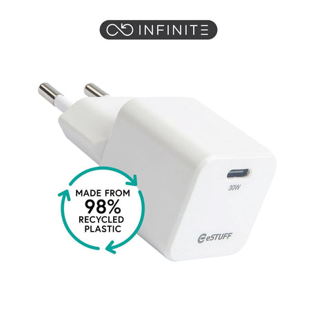 EAN 5715063101964 - eSTUFF ES637027-BULK cargador de dispositivo móvil Smartphone Blanco Corriente alterna Carga rápida Inter imagen 1