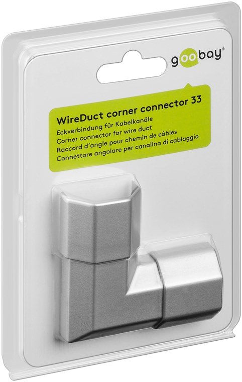 Wireduct Corner Connector 33, Silver - Corner Connector For