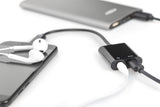 Adaptador Digitus Usb Splitter Tipo C - 3.5mm Tipo C M/F/F 0.2m Gen2 5a 10gb