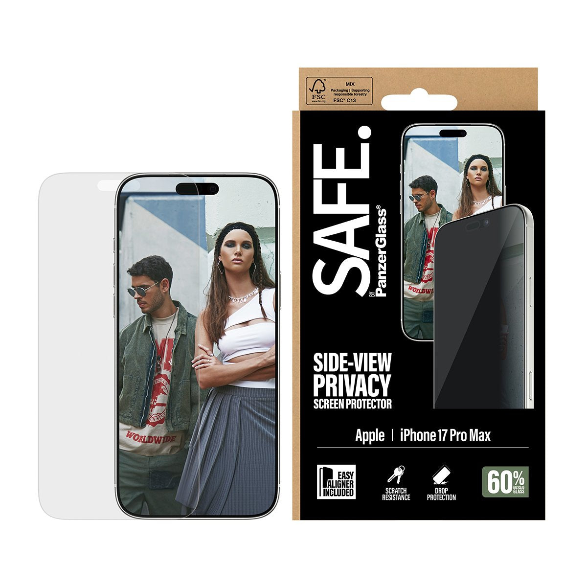 Panzerglass Safe. Privacy Screen Protector Iphone 17 Pro Max Ultra-Wide Fit