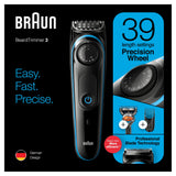 Barbero Cortapelos Braun Bt3240 + Gillete Fusion 39 Ajustes Barba Lavable Control Giratorio