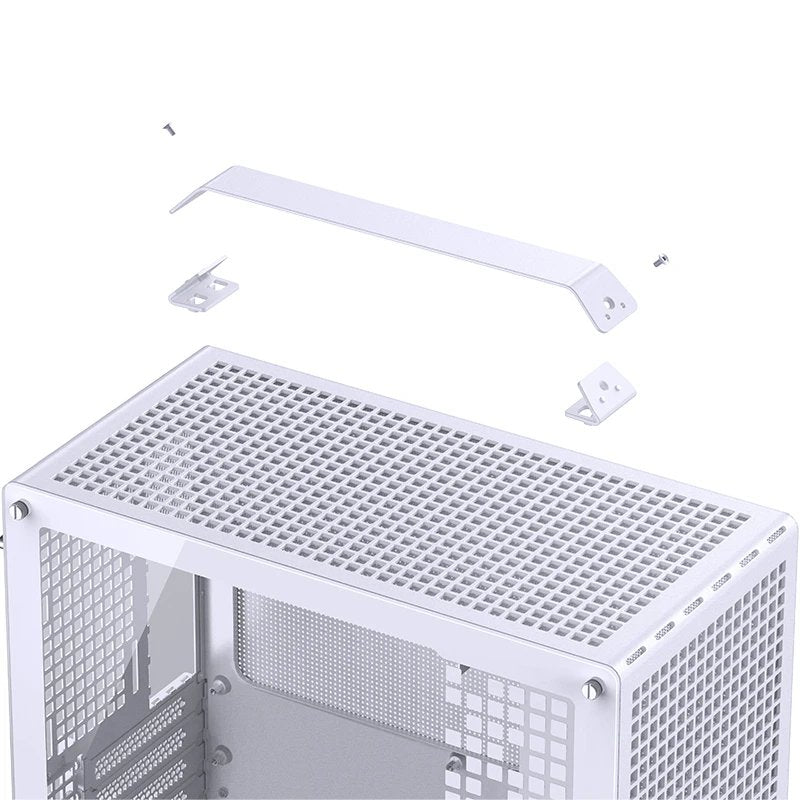 Jonsplus Z20 Mesh Pc-Gehäuse, Mini Tower, Micro-Atx, Mit Tragegriff - Weiss