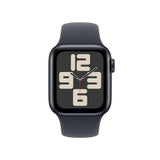 Apple Watch Se, Smartwatch Negro, Aluminio, 40 Mm, Pulsera Deportiva Midnight M/L, Cellular Mxgd3qf/A