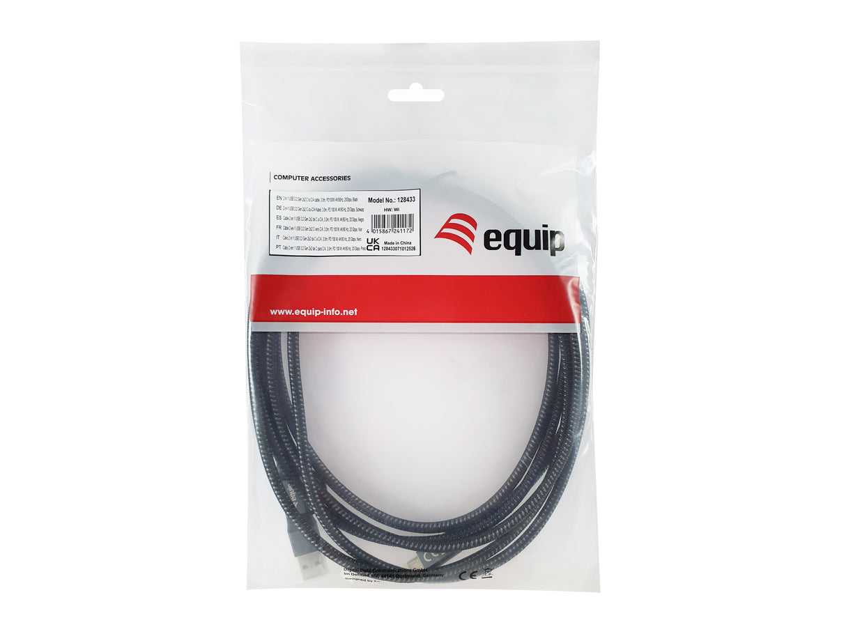 EAN 4015867241172 - Equip 128433 cable USB USB 3.2 Gen 2x2 3 m USB A/USB C USB C Negro imagen 2