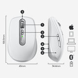 Logitech Mx Anywhere 3 Raton Inalambrico Usb 4000dpi Recargable 5 Botones Blanco