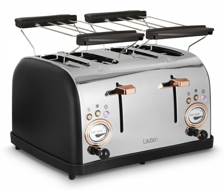 EAN 4260645681033 - Lauben LBN4ST1500BC tostadora 6 4 rebanada(s) 1500 W Negro, Acero inoxidable imagen 1