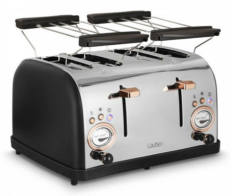 EAN 4260645681033 - Lauben LBN4ST1500BC tostadora 6 4 rebanada(s) 1500 W Negro, Acero inoxidable imagen 1
