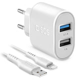 EAN 8018417327667 - SBS TEKITTR2ULH2189A cargador de dispositivo móvil Smartphone, Tableta Blanco Corriente alterna Interior imagen 1
