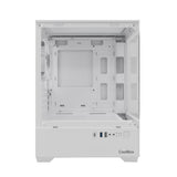 Caja Ordenador Gaming Coolbox Gm200 Vision Lite Matx Argb Cristal Templado Blanco