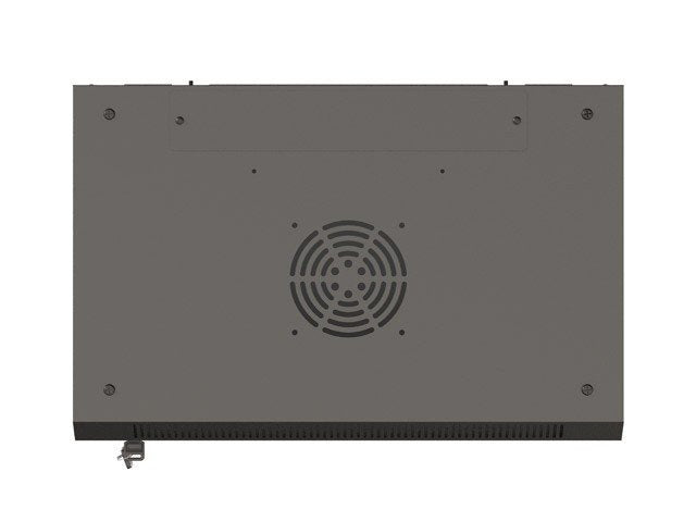 Armario Lanberg Mural Rack 19" 9u 540x350 Flat Pack Negro Puerta Cristal