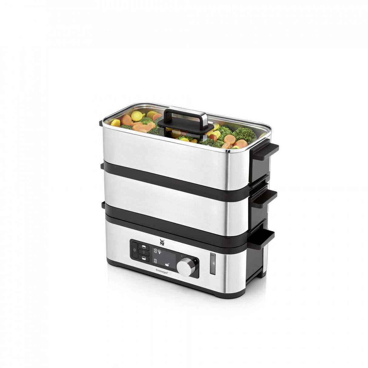 EAN 4211129119641 - WMF KITCHENminis 0415090011 vaporizador 2 cesta(s) Encimera 900 W Negro, Acero inoxidable imagen 6