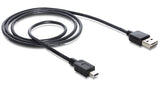 Delock Cable Easy-Usb 2.0 Tipo-A Macho> Usb 2.0 Tipo Mini-B Macho 3 M Negro