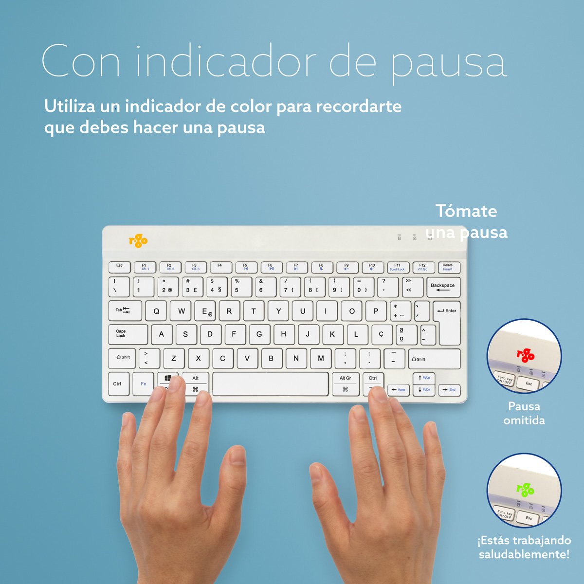 EAN 8719274492283 - R-Go Tools RGOCOPTWLWH teclado Universal Portugués imagen 12