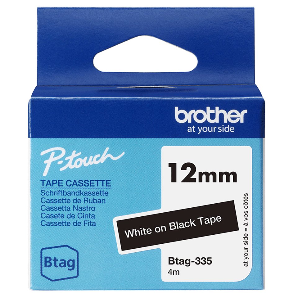 Brojoher Cinta Btag335 / Btag-335 Blanco Sobre Negro