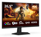 Monitor  Aoc Agon Q27g41zdf Qd-Oled Gaming 26,5 " Negro, Qhd, Hdmi, Dp, Adaptive-Sync, Compatibilidad G-Sync, Panel De 240hz Q27g41zdf