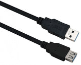 Cable Alargador Helos, Enchufe Usb 3.0 A / Enchufe A, 1,0 M, Negro